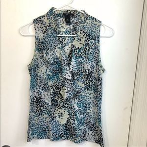 Ann Taylor Ruffle front Blouse
